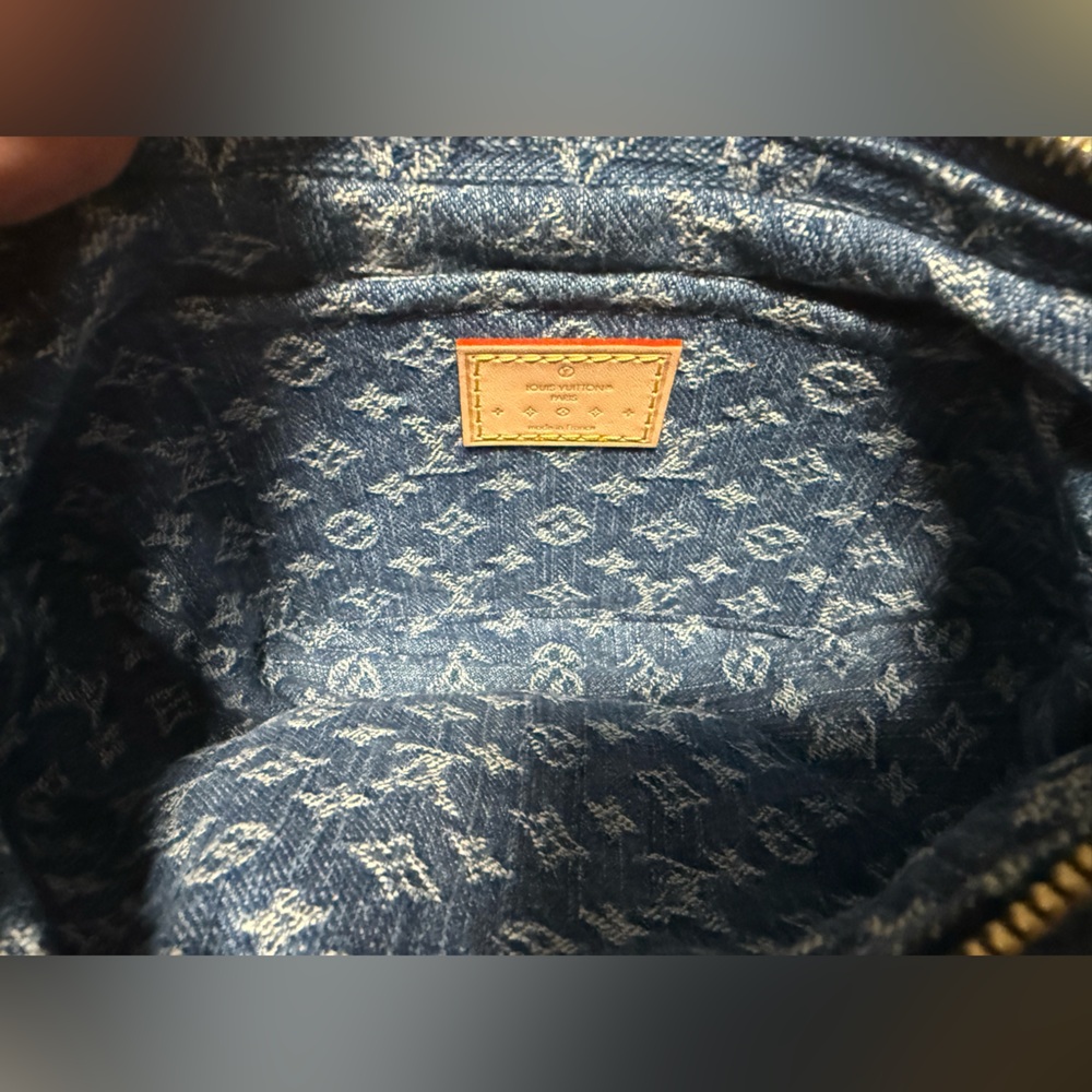 Louis Vuitton Croissant remix monogram denim 2 way bag - Picture 5 of 6